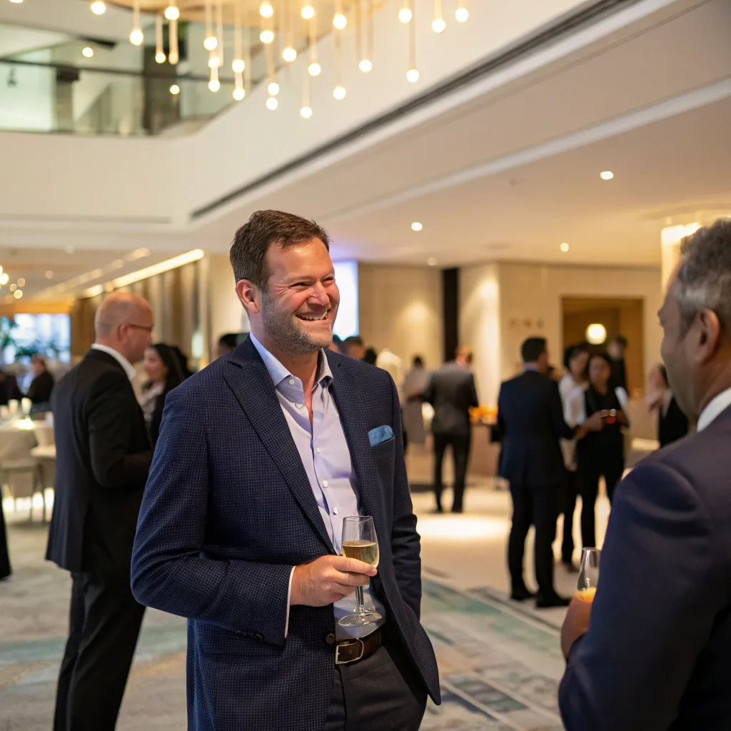 Michael Jones enjoying a corporate event